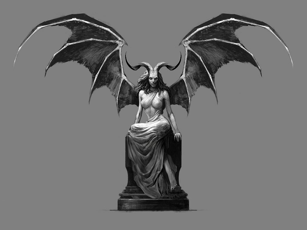 Horned Female Statue Art from Castlevania: Lords of Shadow - Mirror of Fate