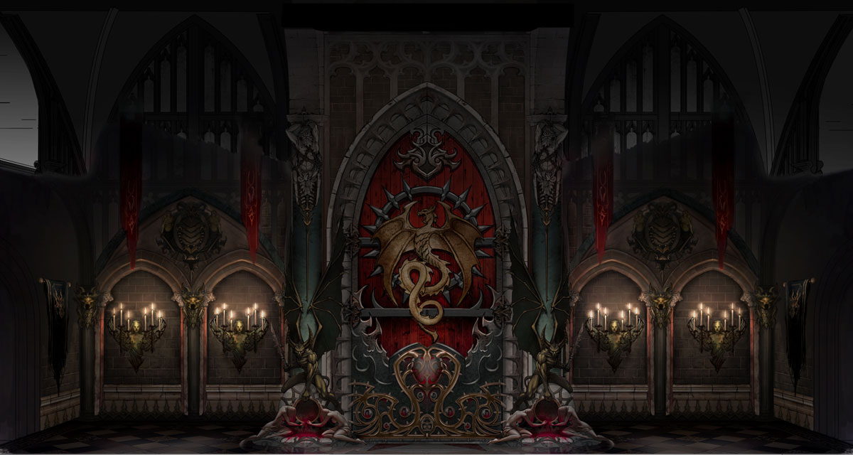 Throne Room Entrance Art from Castlevania: Lords of Shadow - Mirror of Fate