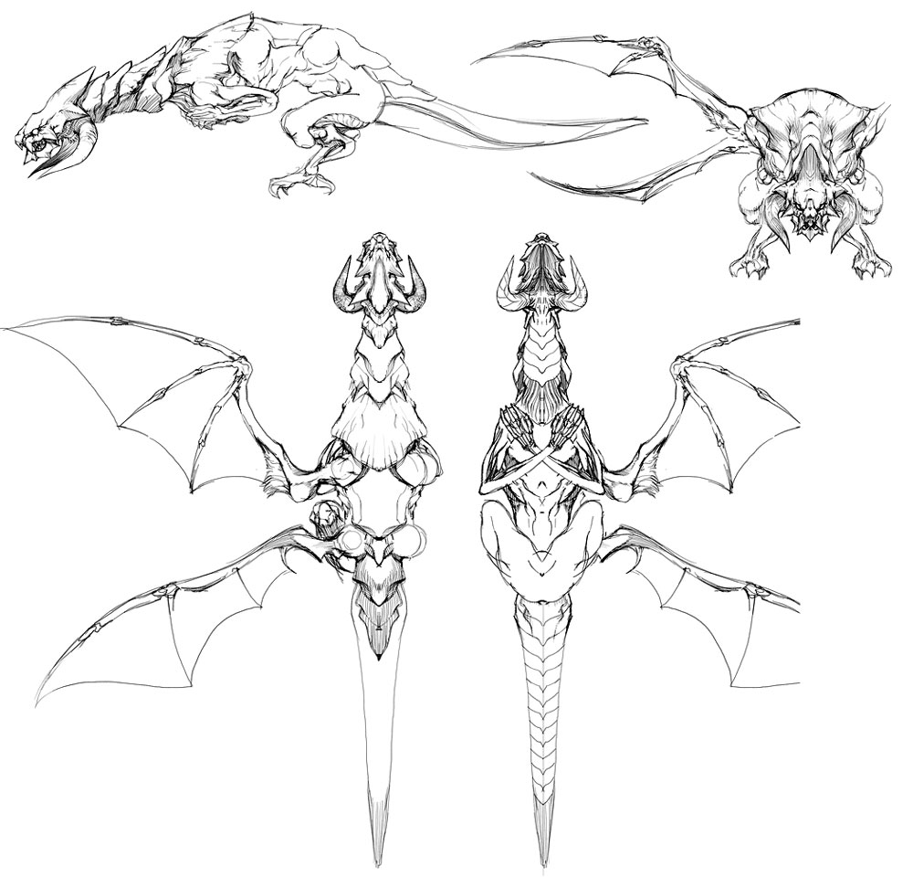 Black Dragon Nidhogg Art from Dragoneer's Aria