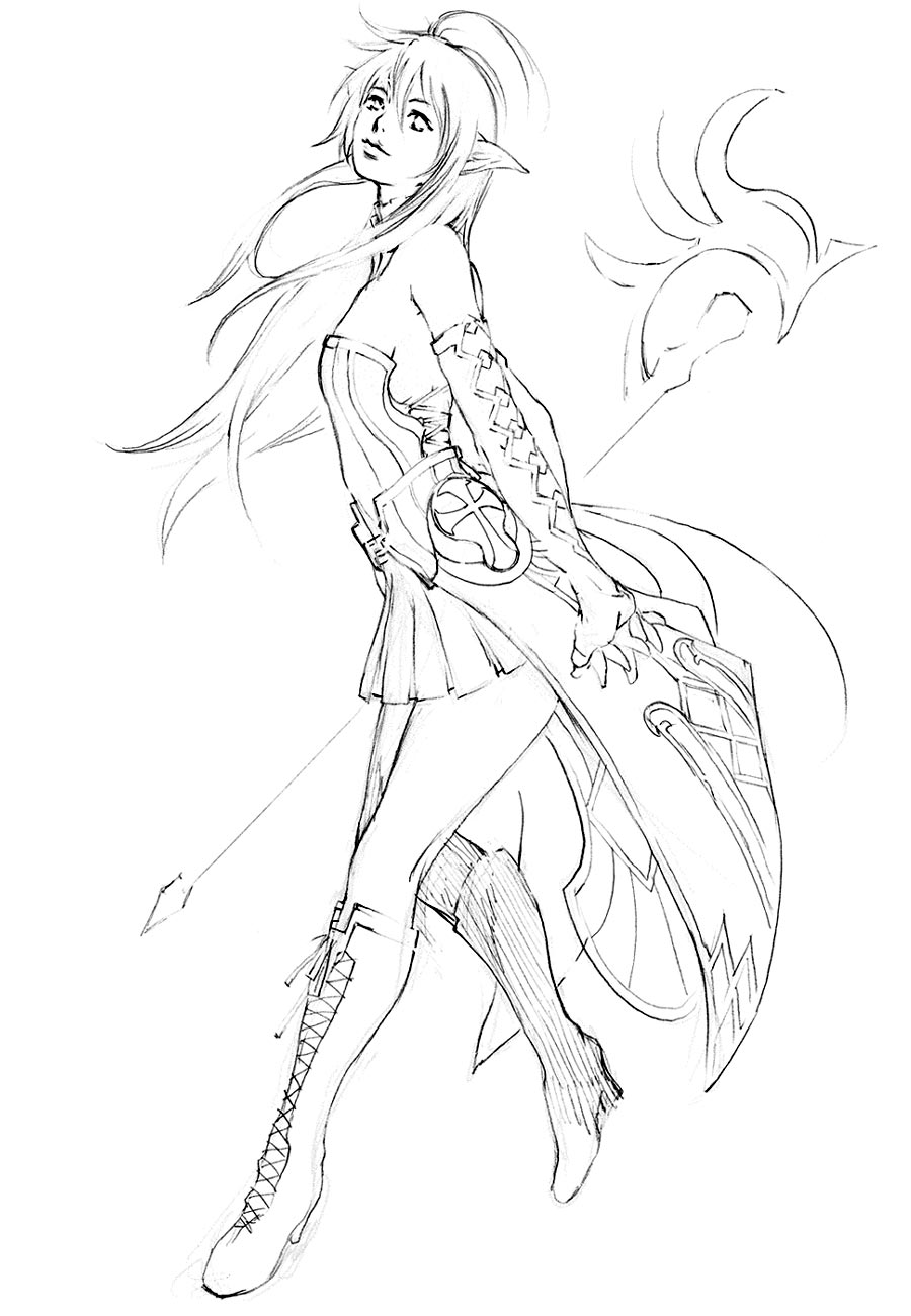 Euphe Kalm Sketch from Dragoneer's Aria