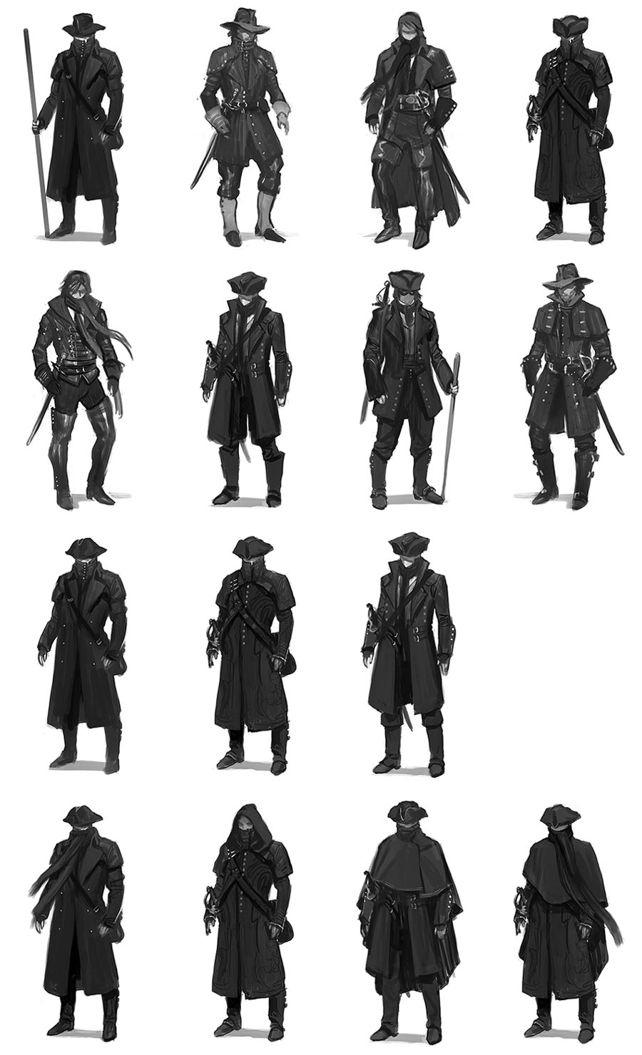 Corvo Ideation Art from Dishonored