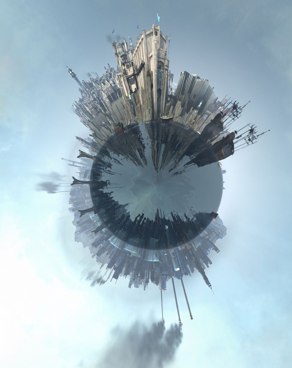 Dunwall 360-Degree Panorama Sphere Art from Dishonored