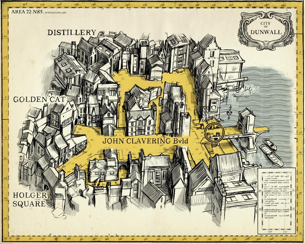 Dunwall City Map Art from Dishonored