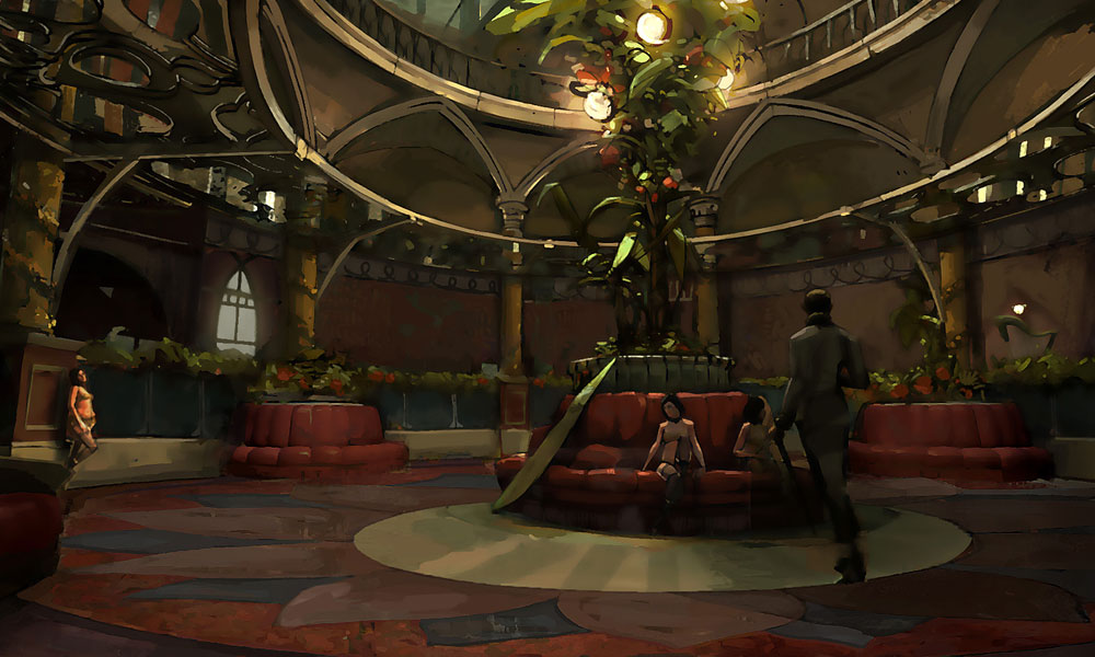 Golden Cat Hall Art from Dishonored