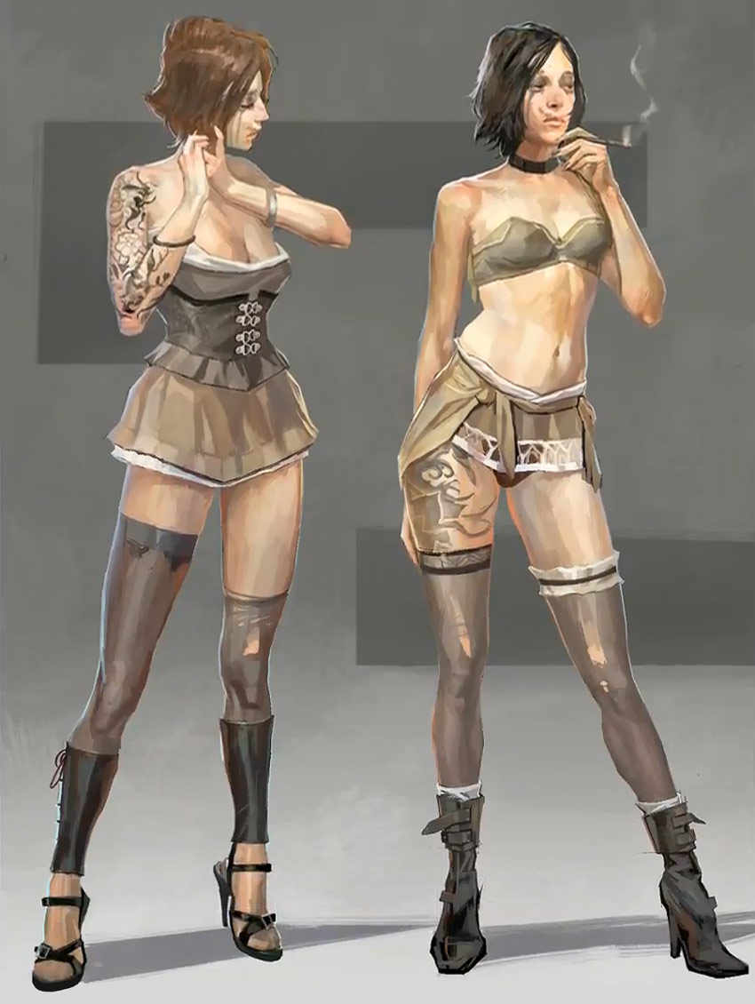 Pleasure House Girls Art from Dishonored