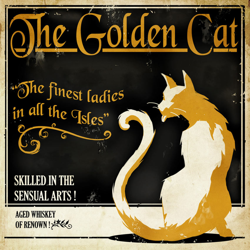 The Golden Cat Poster Art from Dishonored