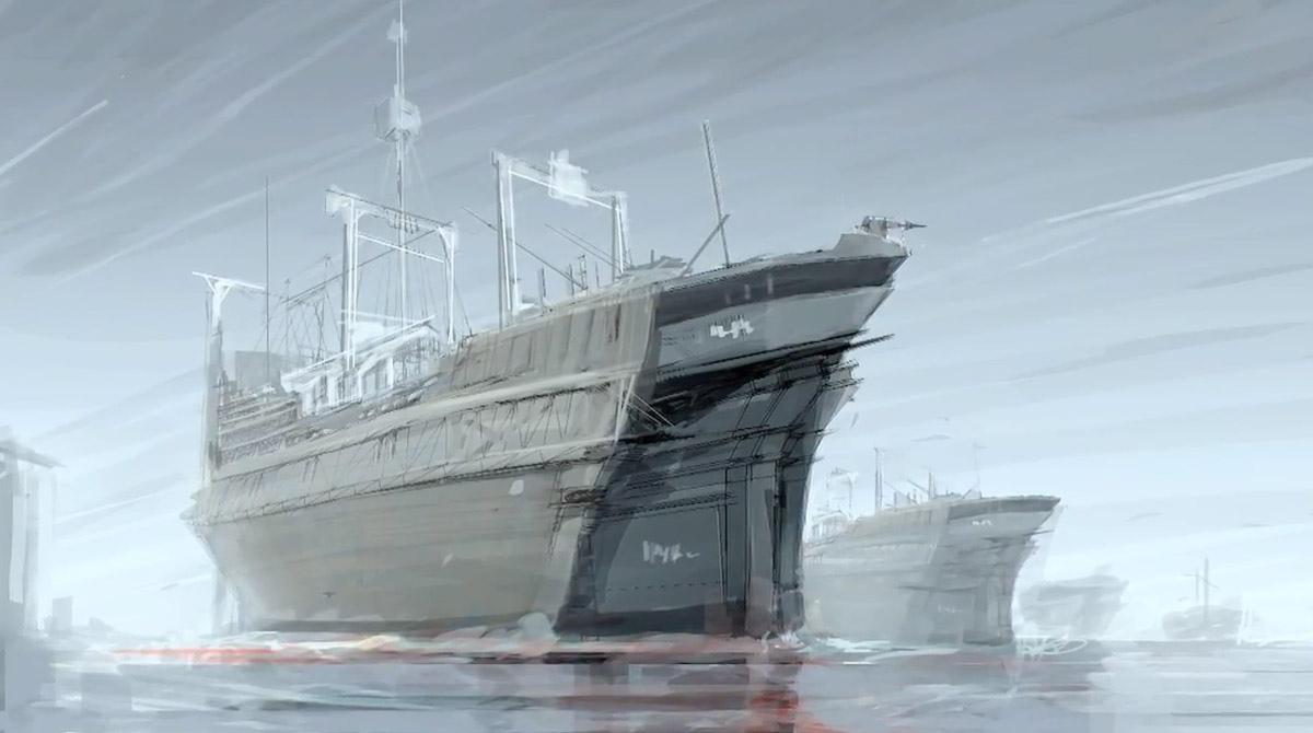 Whaling Ships Art from Dishonored