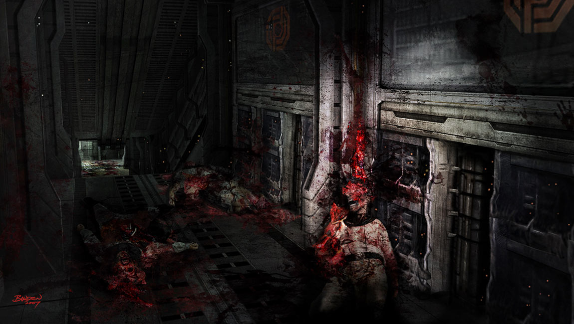 Bodies in Hall Art from Dead Space