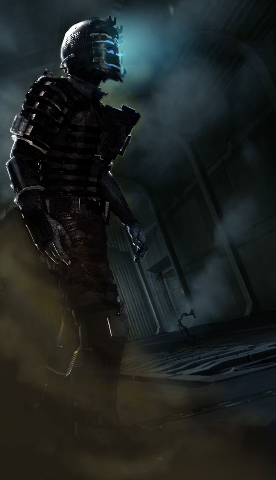 Isaac in Obsidian Suit Art from Dead Space