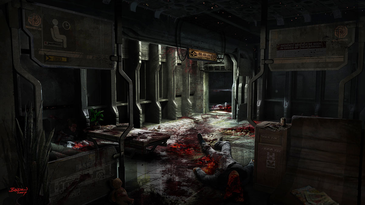 Medical Lab Waiting Room Art from Dead Space