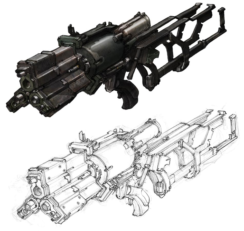 Pulse Rifle Art from Dead Space