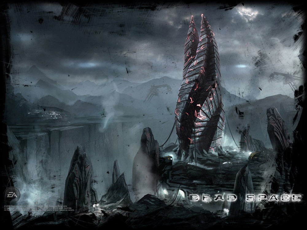 Red Marker Art from Dead Space
