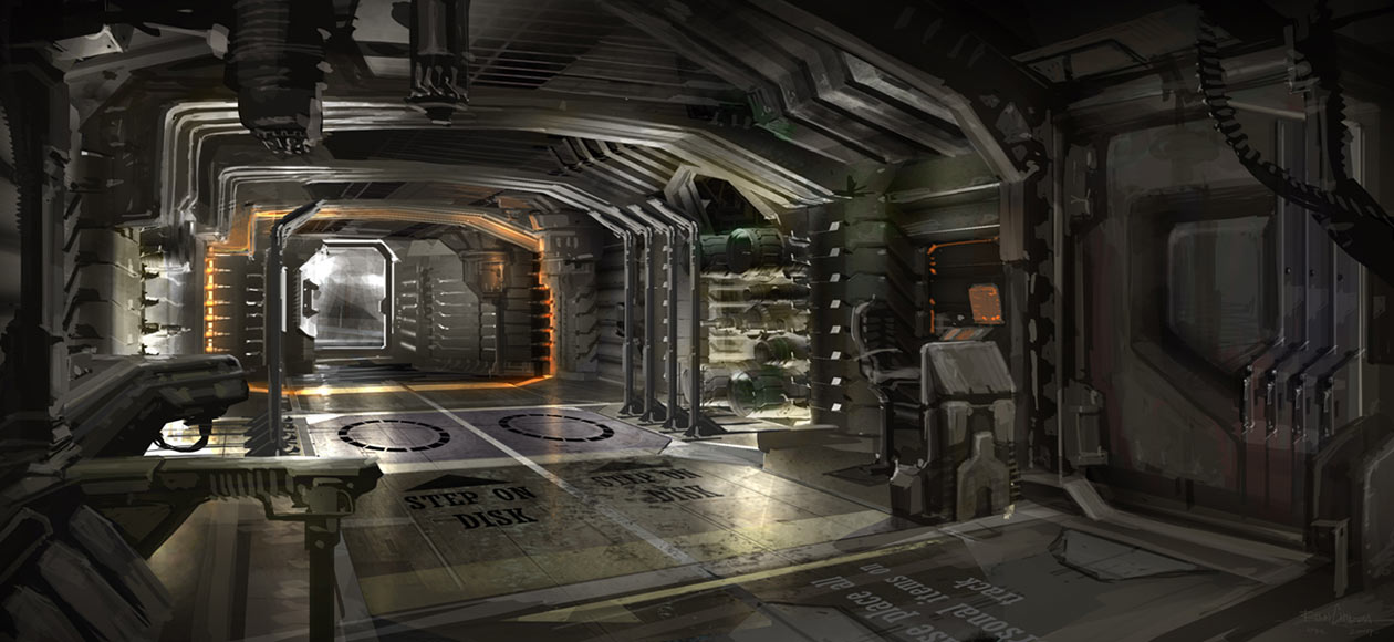 Ship Security Hall Art from Dead Space