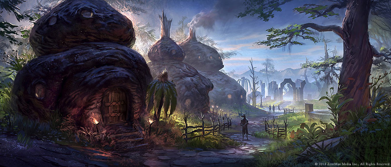 Huts Art from The Elder Scrolls Online