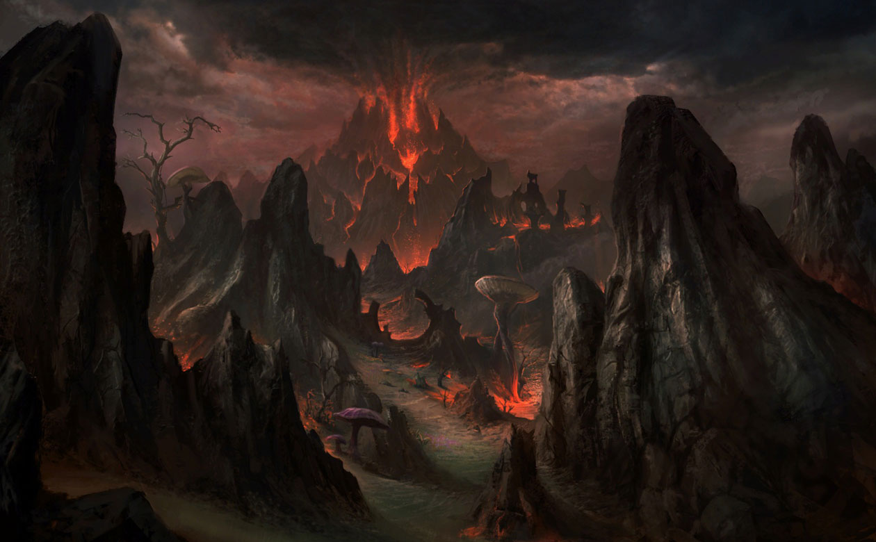 Stonefalls Volcano Art from The Elder Scrolls Online