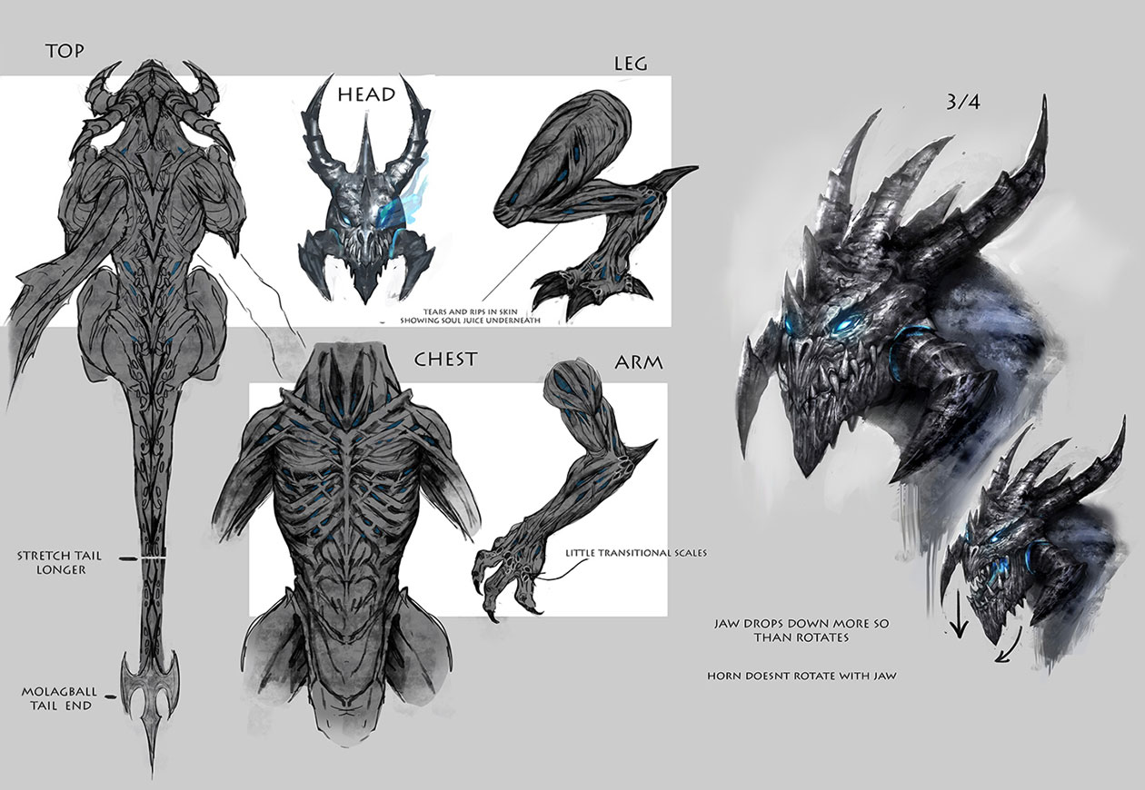 Titan Dragon Concept Art from The Elder Scrolls Online