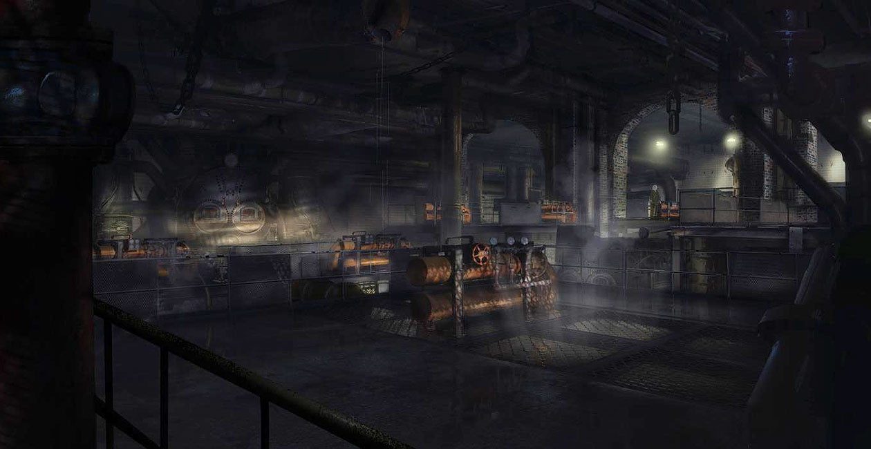 Underground Hideout Entrance Art from Hitman: Absolution