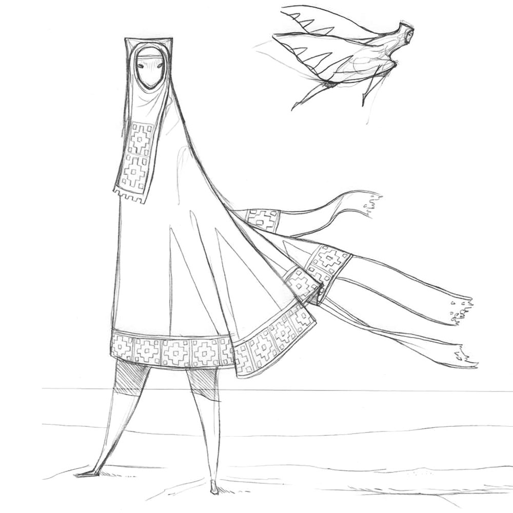 Cloaked Figure Art from Journey