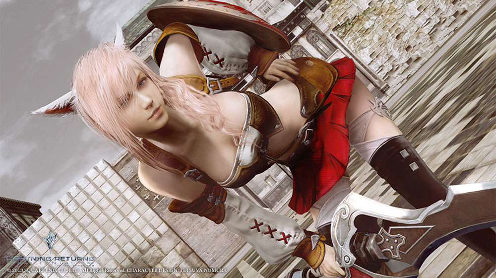 Lightning, Miqo'te Pose Art from Lightning Returns: Final Fantasy XIII