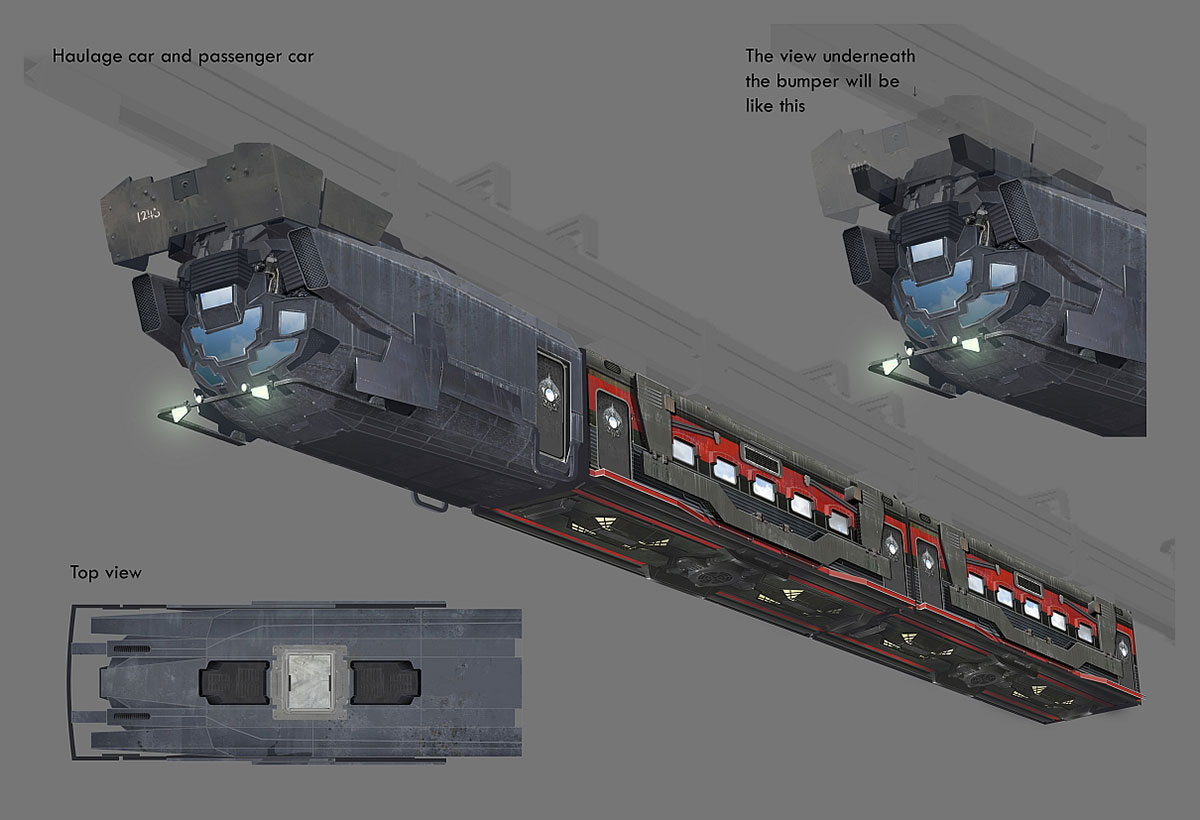 Passenger Monorail Art from Lightning Returns: Final Fantasy XIII