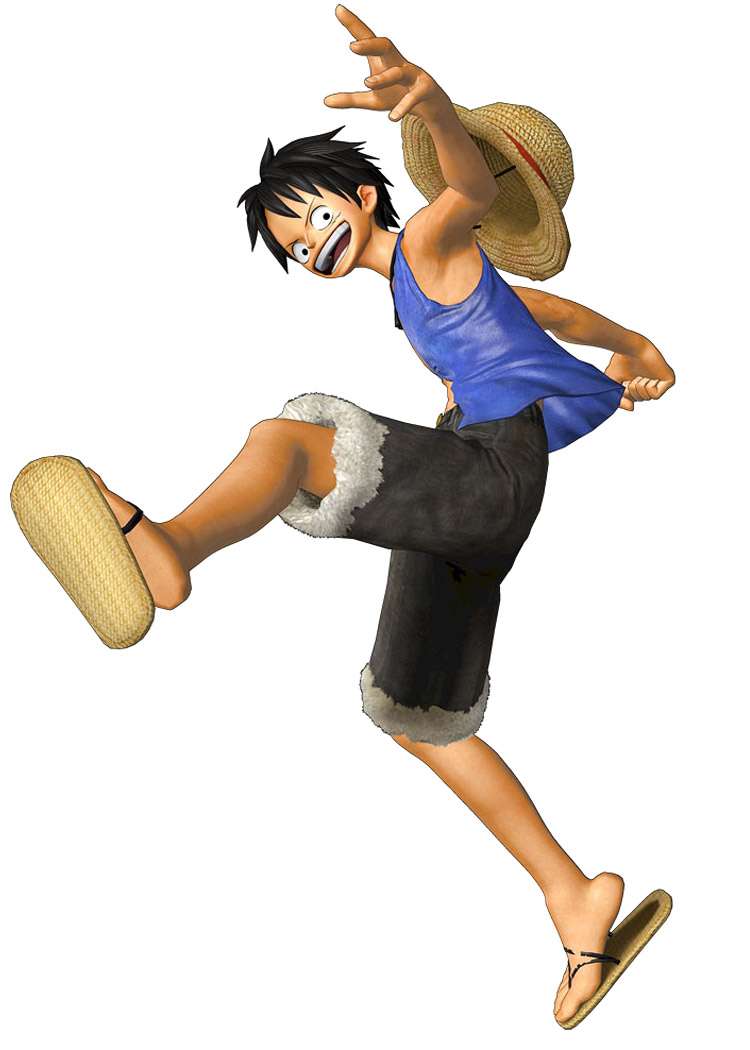 Luffy in Blue Shirt Art from One Piece: Pirate Warriors