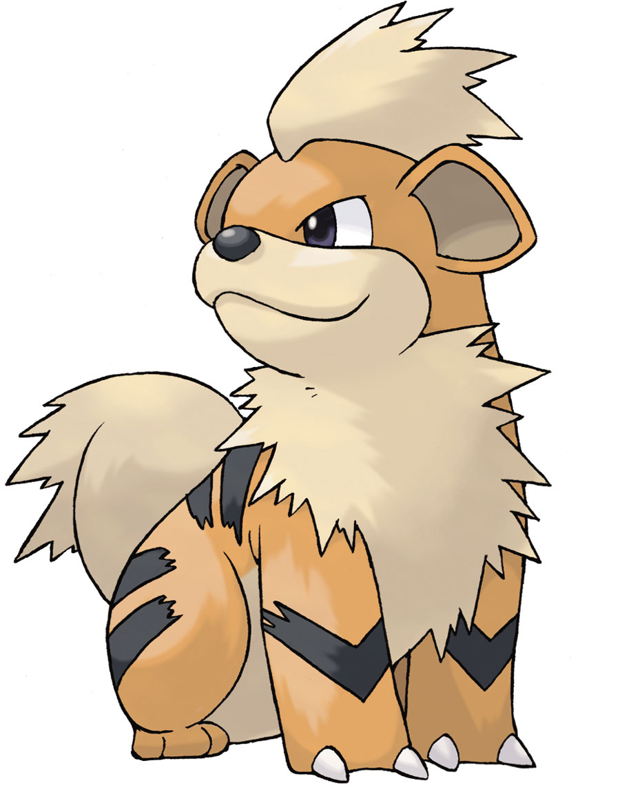 Growlithe Art from Pokémon Black and White Version 2