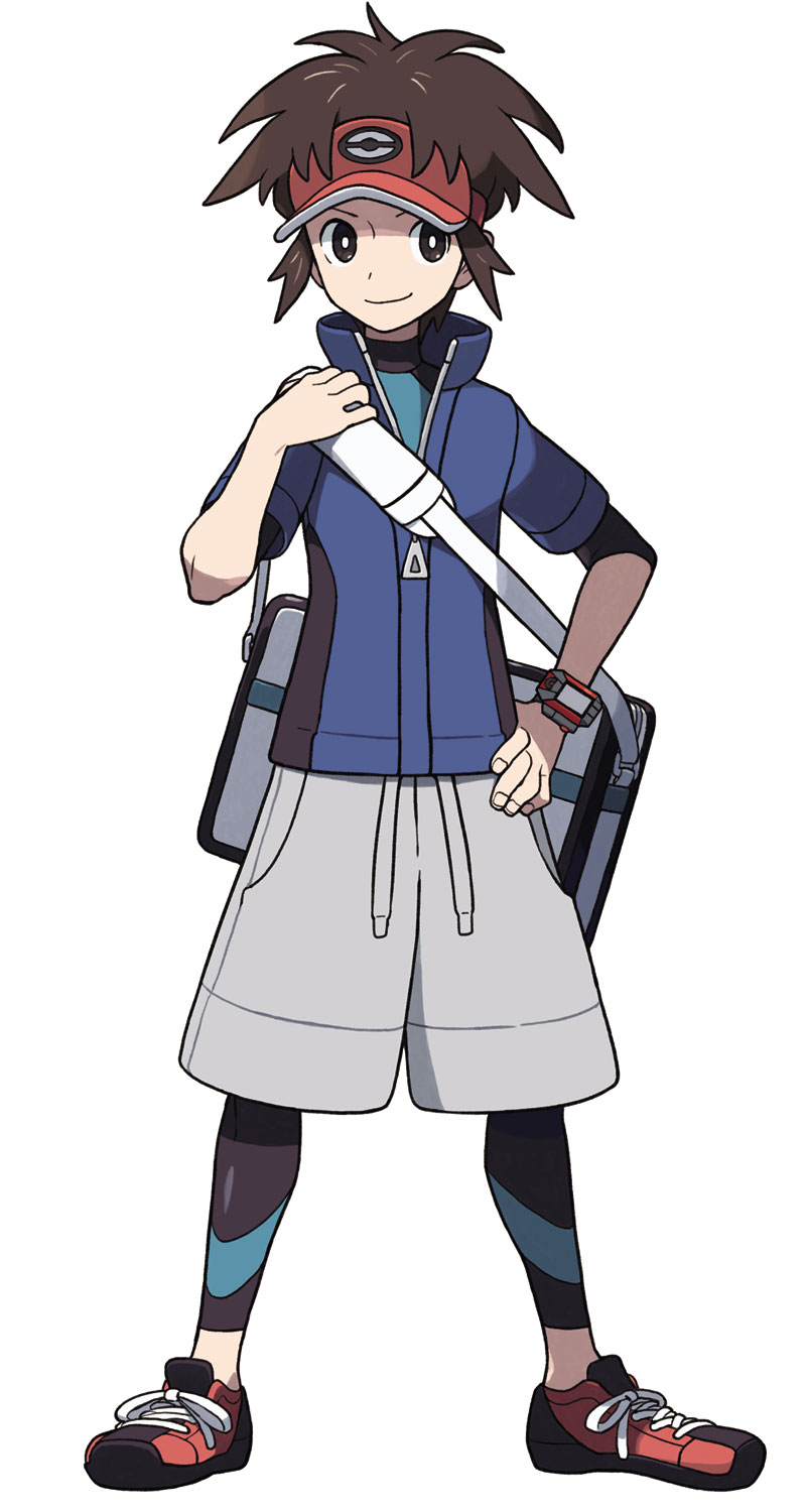 Male Trainer Art from Pokémon Black and White Version 2