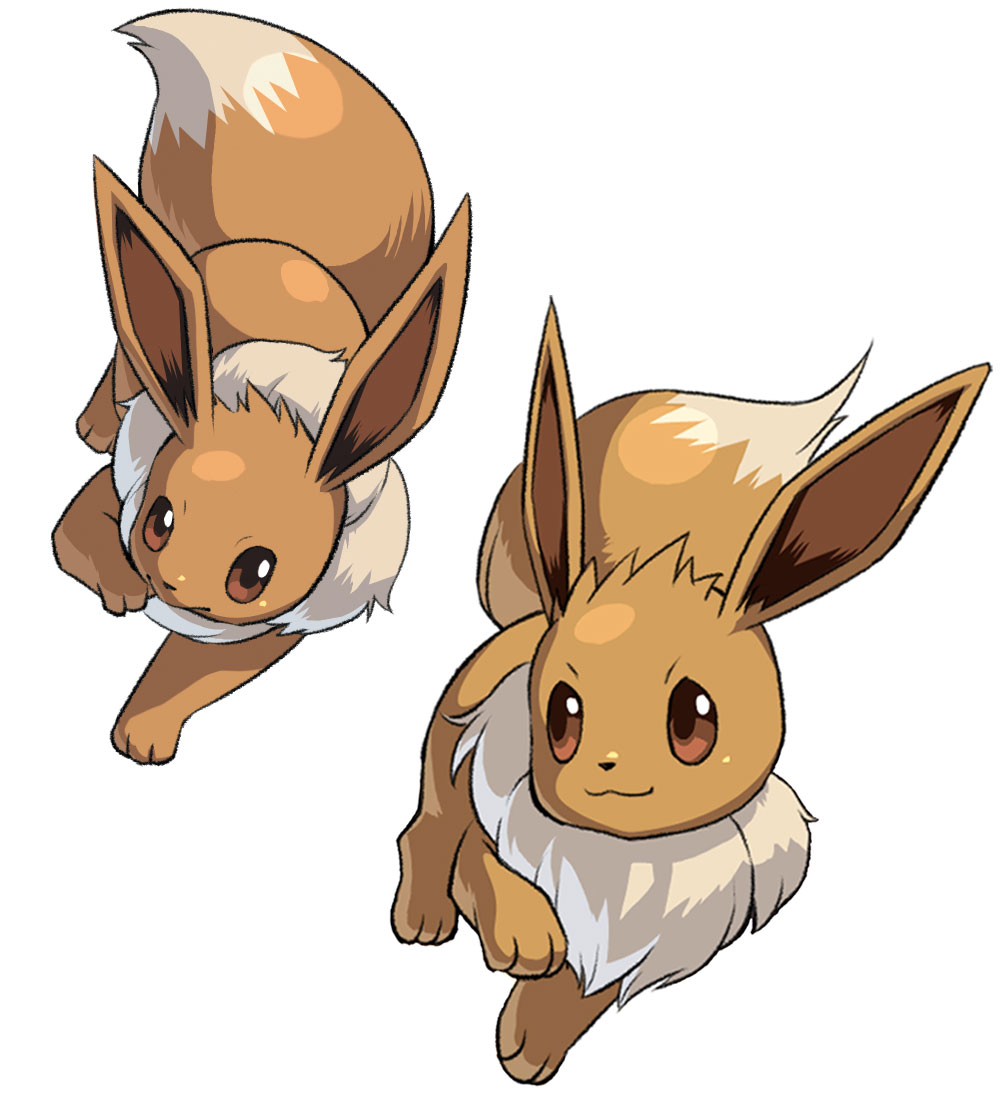 Eevee Poses Art from Pokémon Conquest
