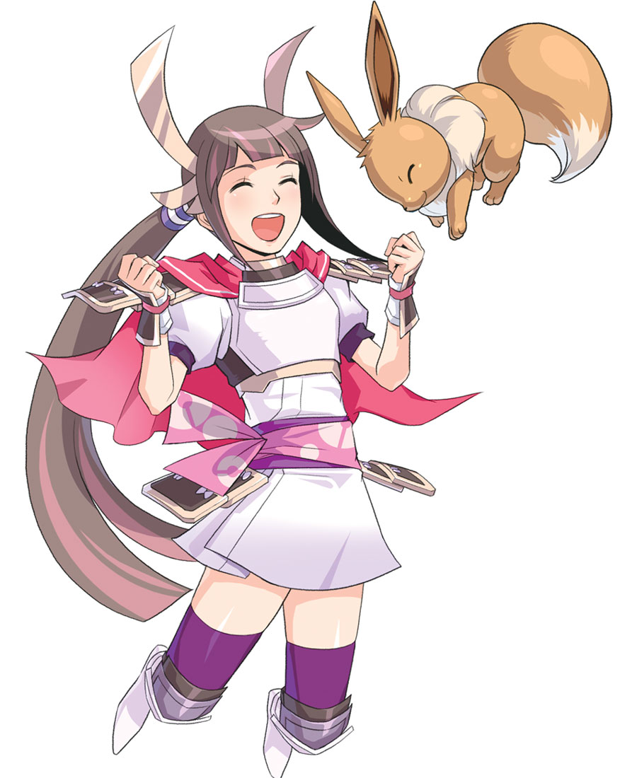 Heroine & Eevee, Happy Art from Pokémon Conquest