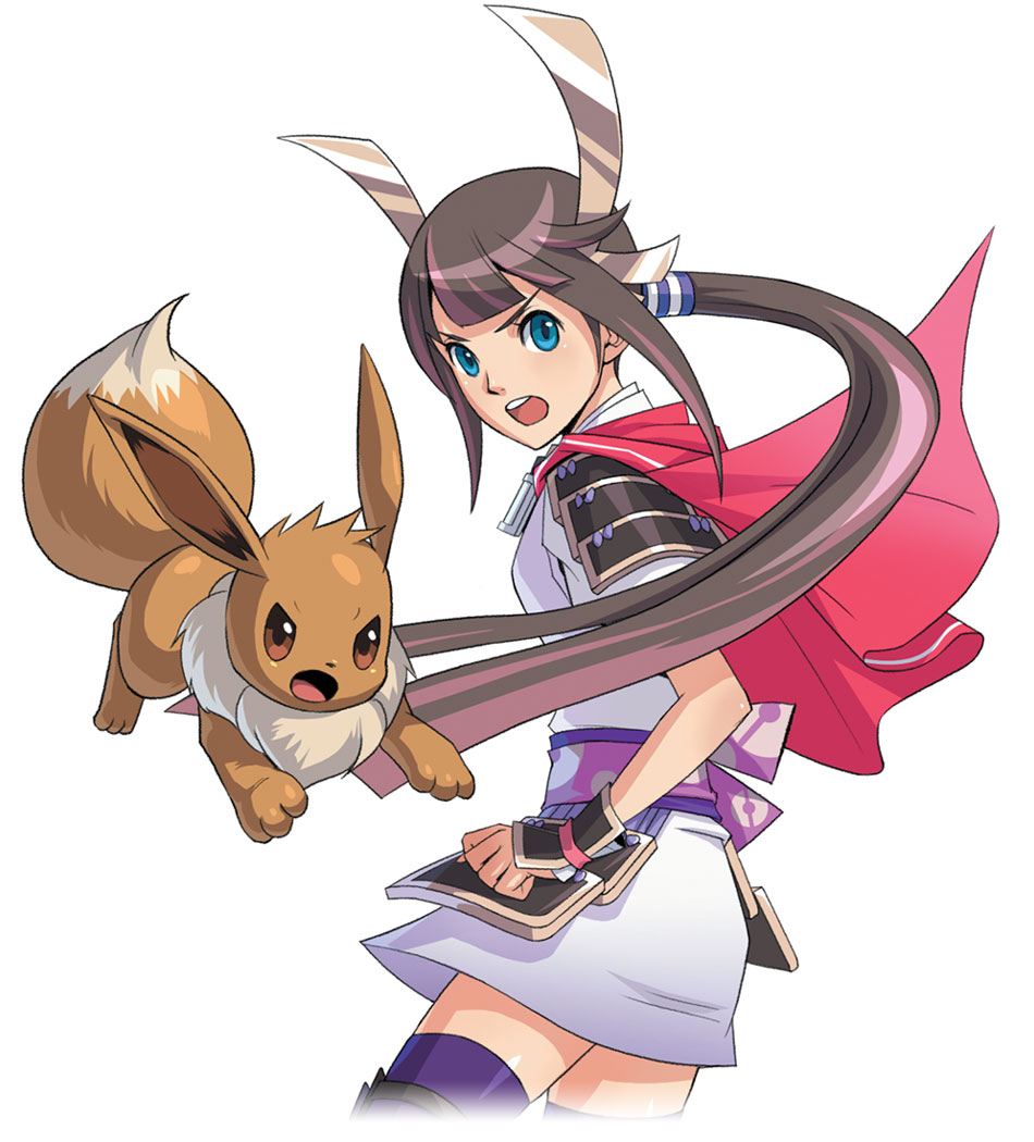 Heroine & Eevee Art from Pokémon Conquest