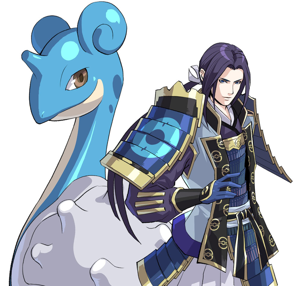 Mitsuhide & Lapras Art from Pokémon Conquest