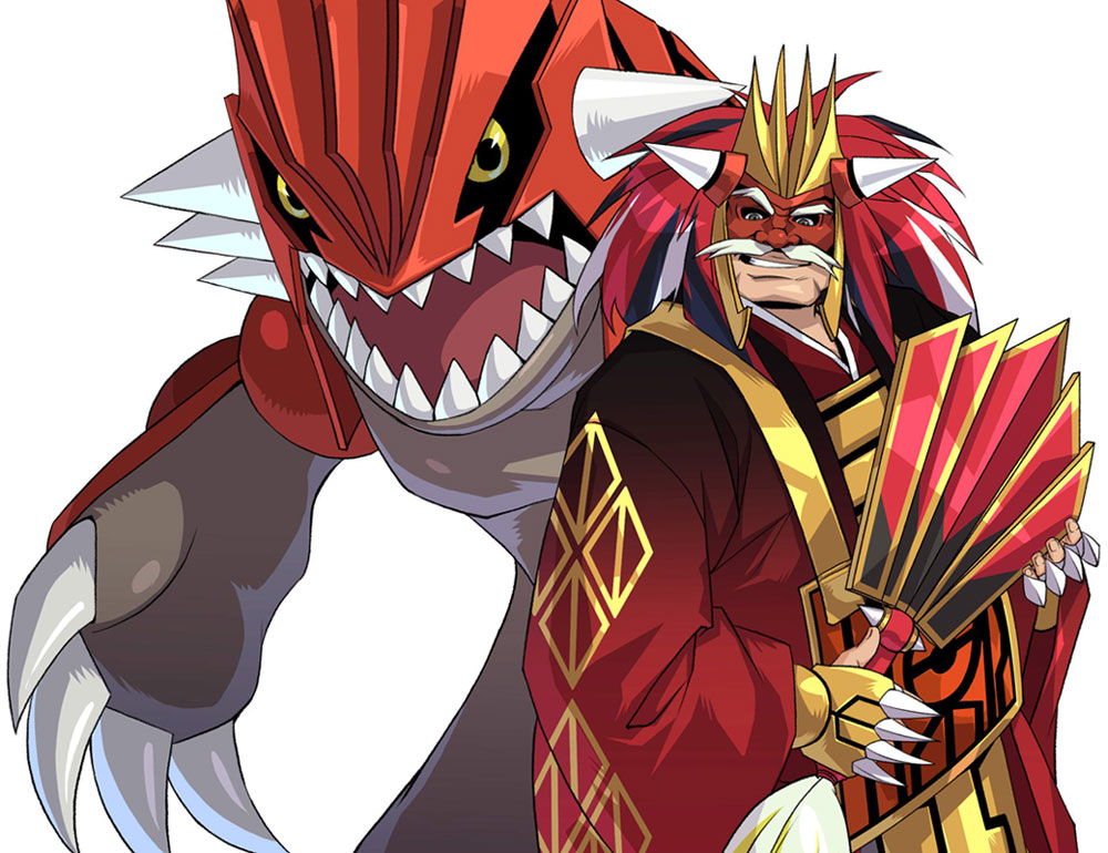 Shingen & Groudon Art from Pokémon Conquest