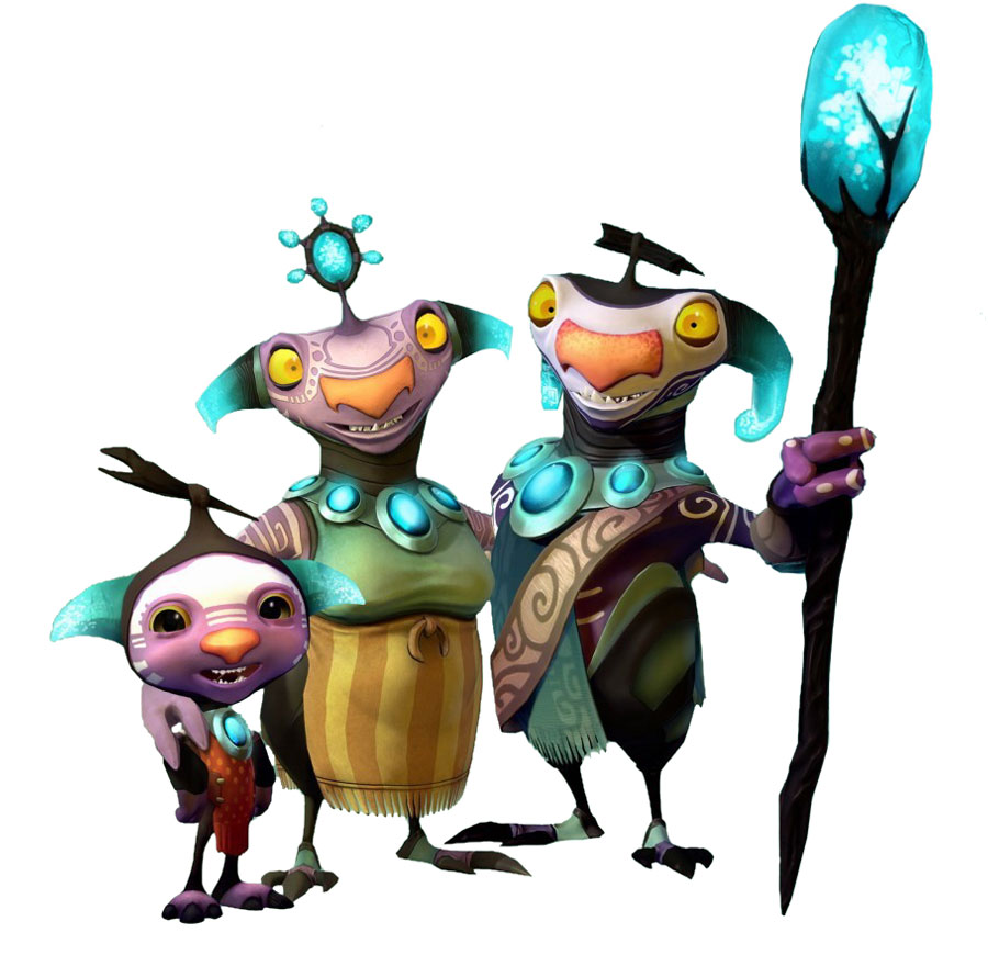 Fongoid Family Art from Ratchet & Clank Future: A Crack in Time