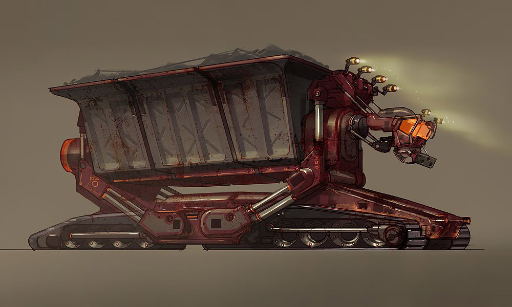 Jumbo Junk Transporter Art from Ratchet & Clank Future: A Crack in Time