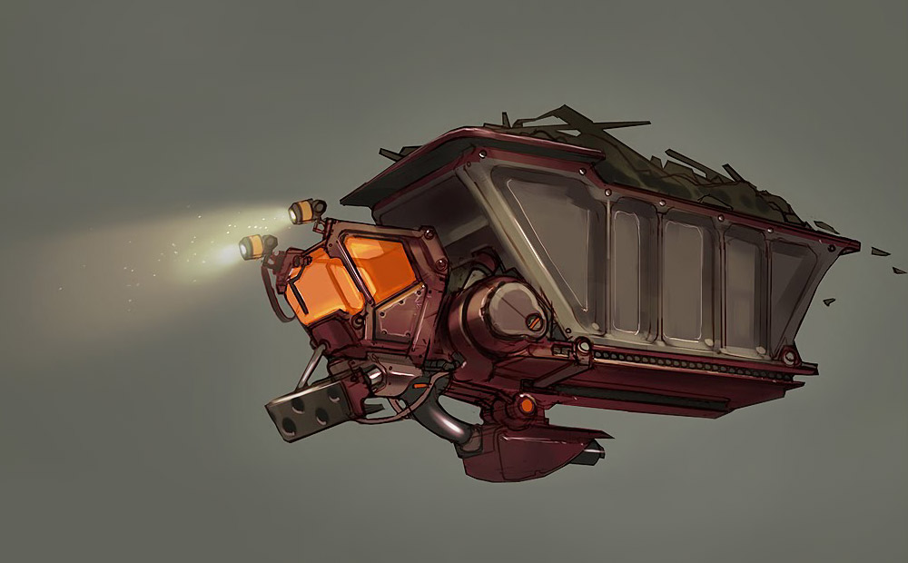 Junk Transporter Art from Ratchet & Clank Future: A Crack in Time