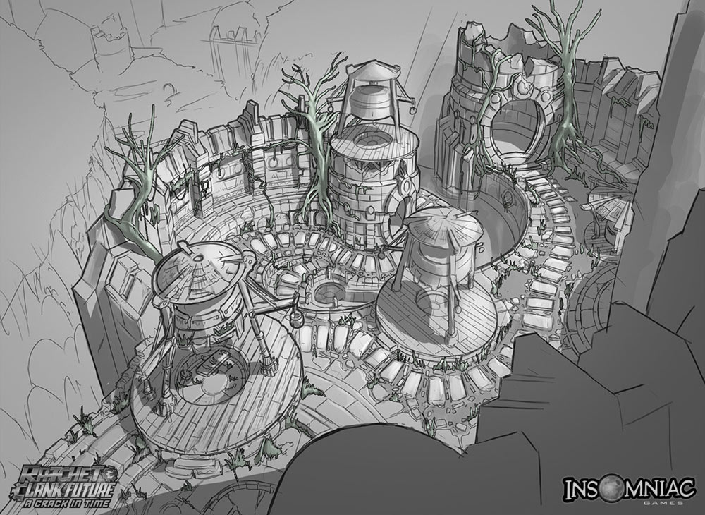 Tombli Ruins Art from Ratchet & Clank Future: A Crack in Time