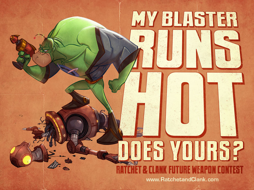 Weapon Contest Poster Art from Ratchet & Clank Future: A Crack in Time