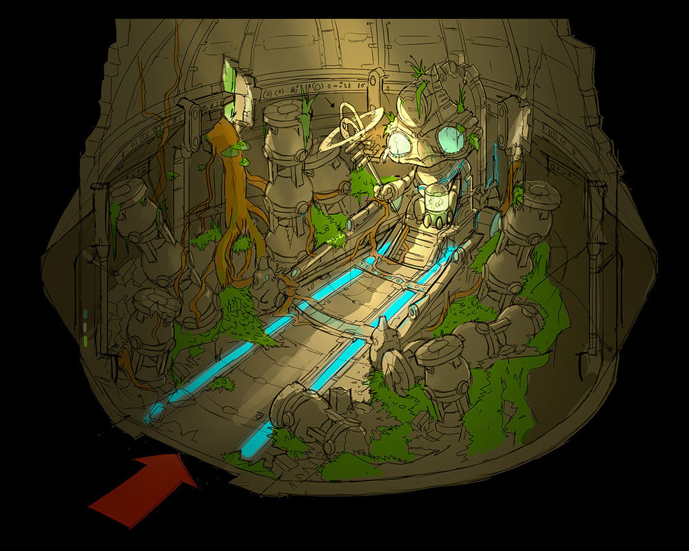 Zolar Orvus Room Art from Ratchet & Clank Future: A Crack in Time