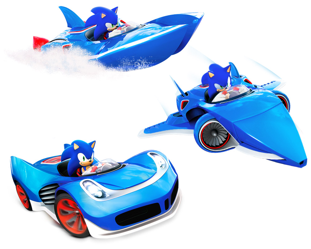 Sonic Vehicle Transformations Art from Sonic & All-Stars Racing Transformed