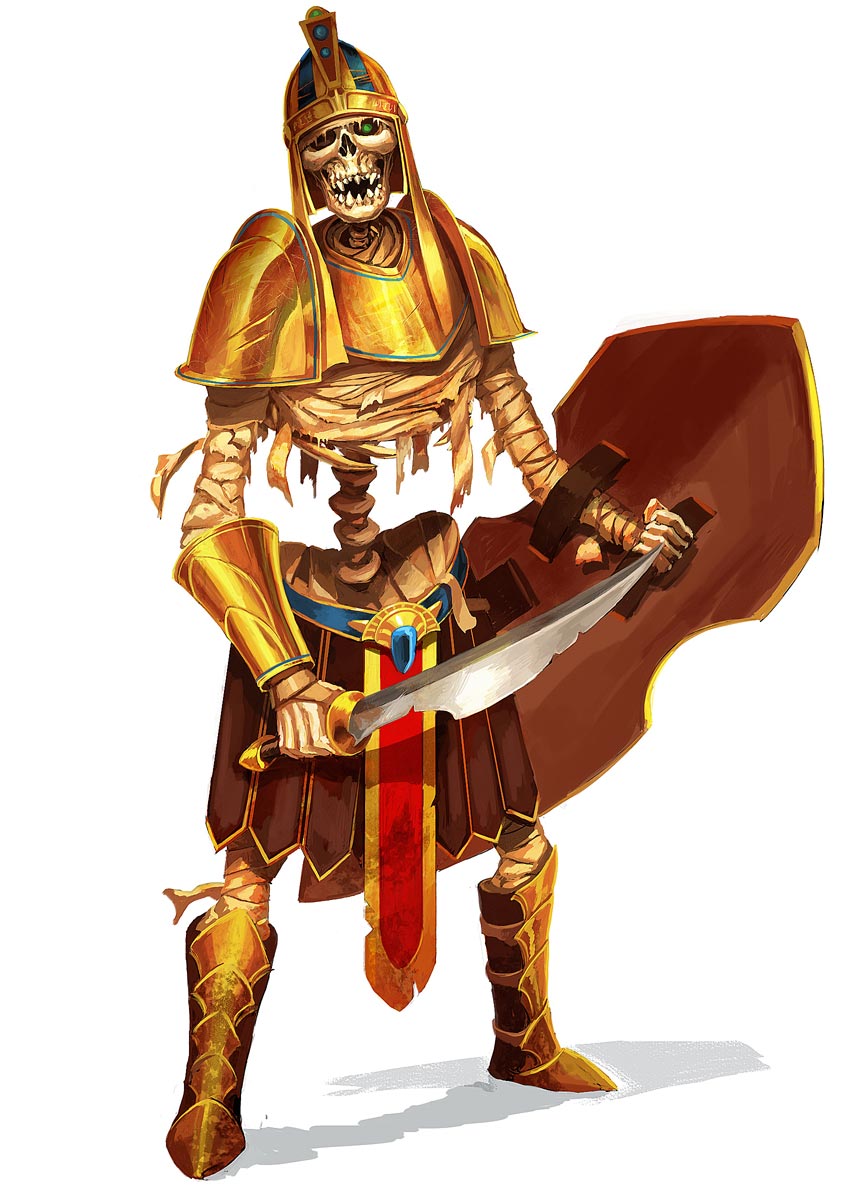 Egypt Mummy, Sword & Shield Art from Trine 2