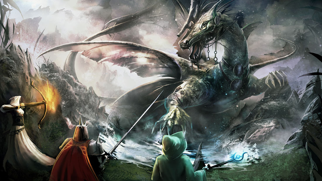 Sea Monster Battle Art from Trine 2