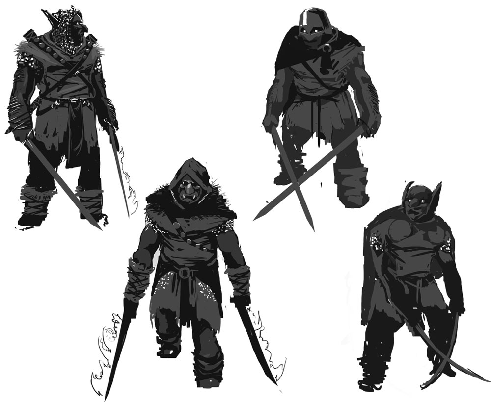 Twin Sword Goblins Art from Trine 2