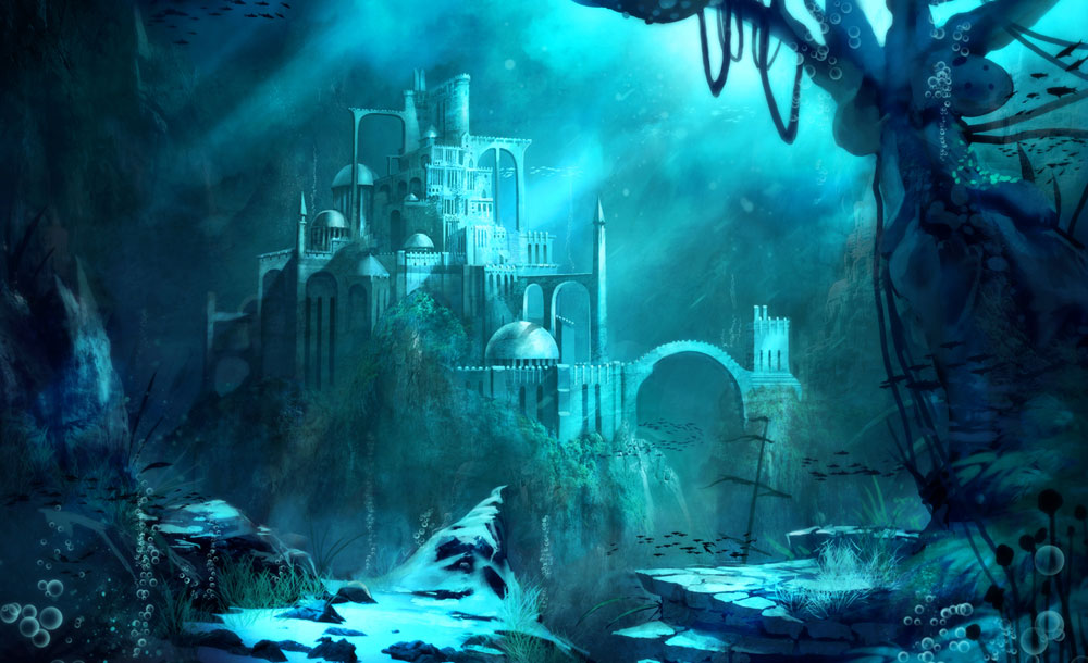 Underwater Castle Art from Trine 2
