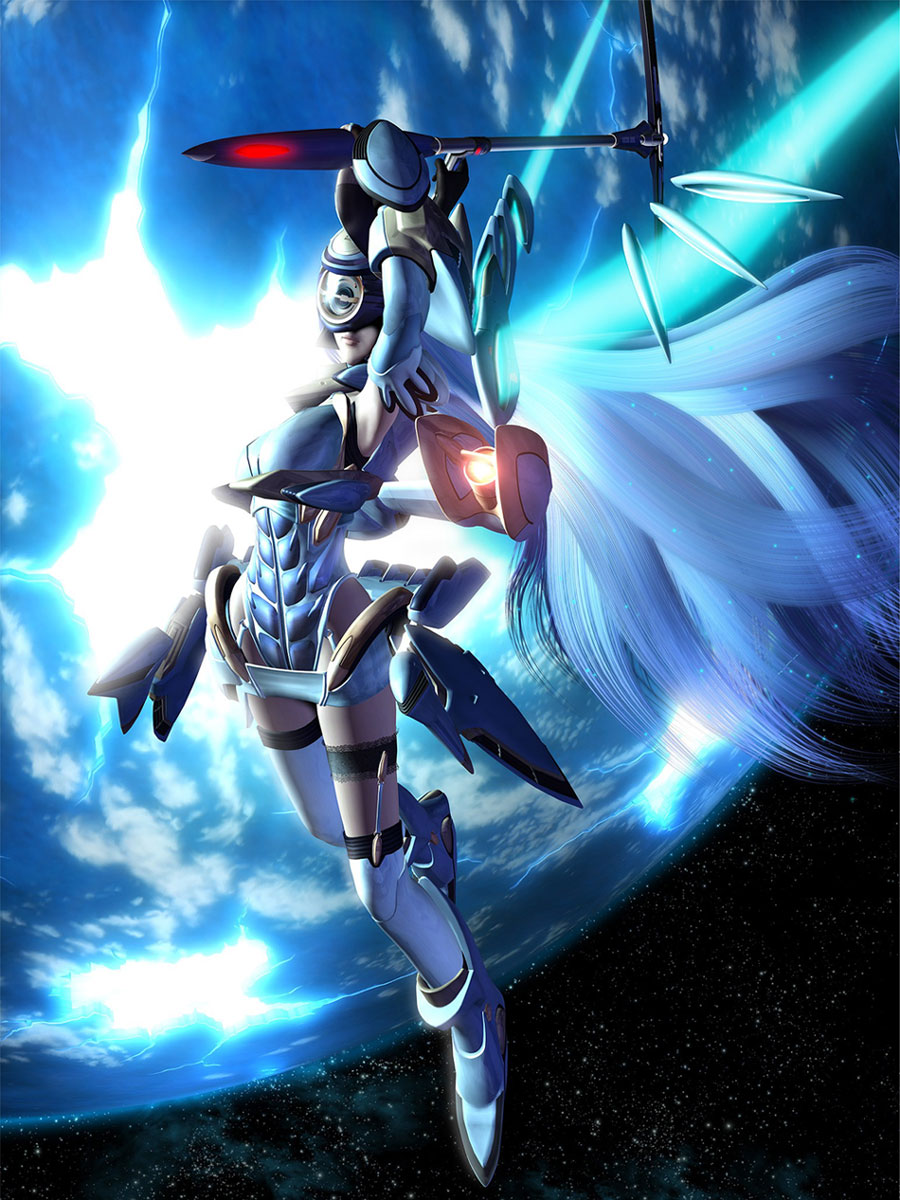 KOS-MOS & F-Scythe Art from Xenosaga Episode I: Der Wille zur Macht