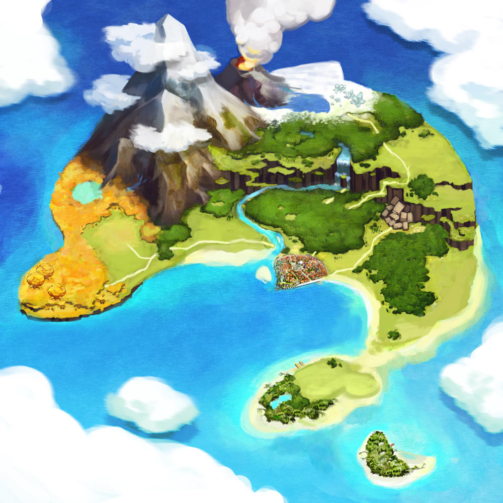 World Map Art from Atelier Annie: Alchemists of Sera Island