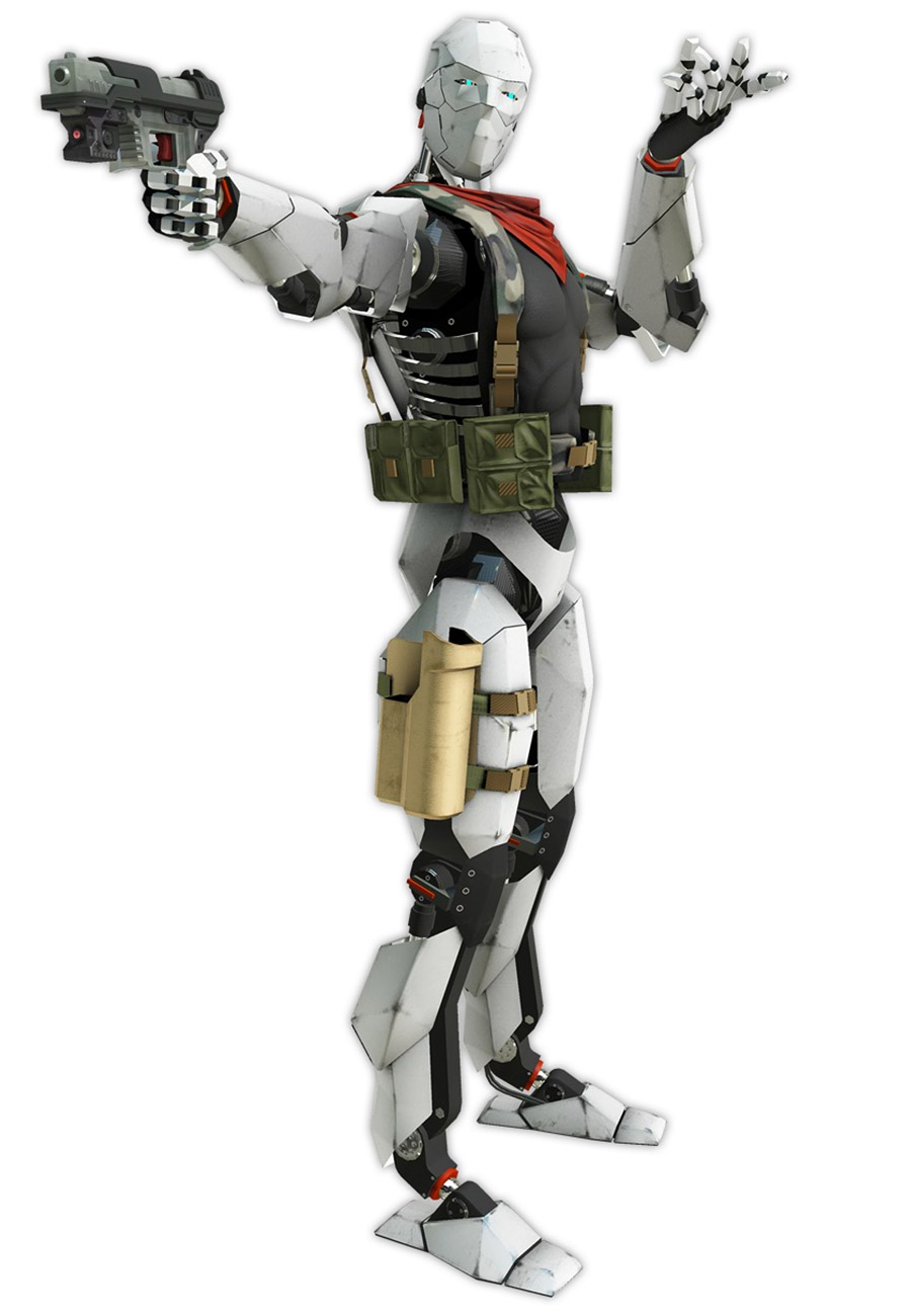 Combat Robot Cain Art from Binary Domain