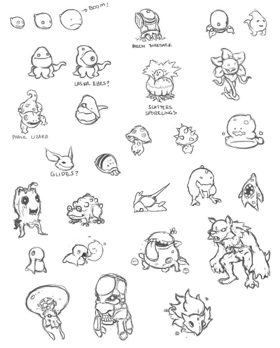 Monster Sketches from Cryamore