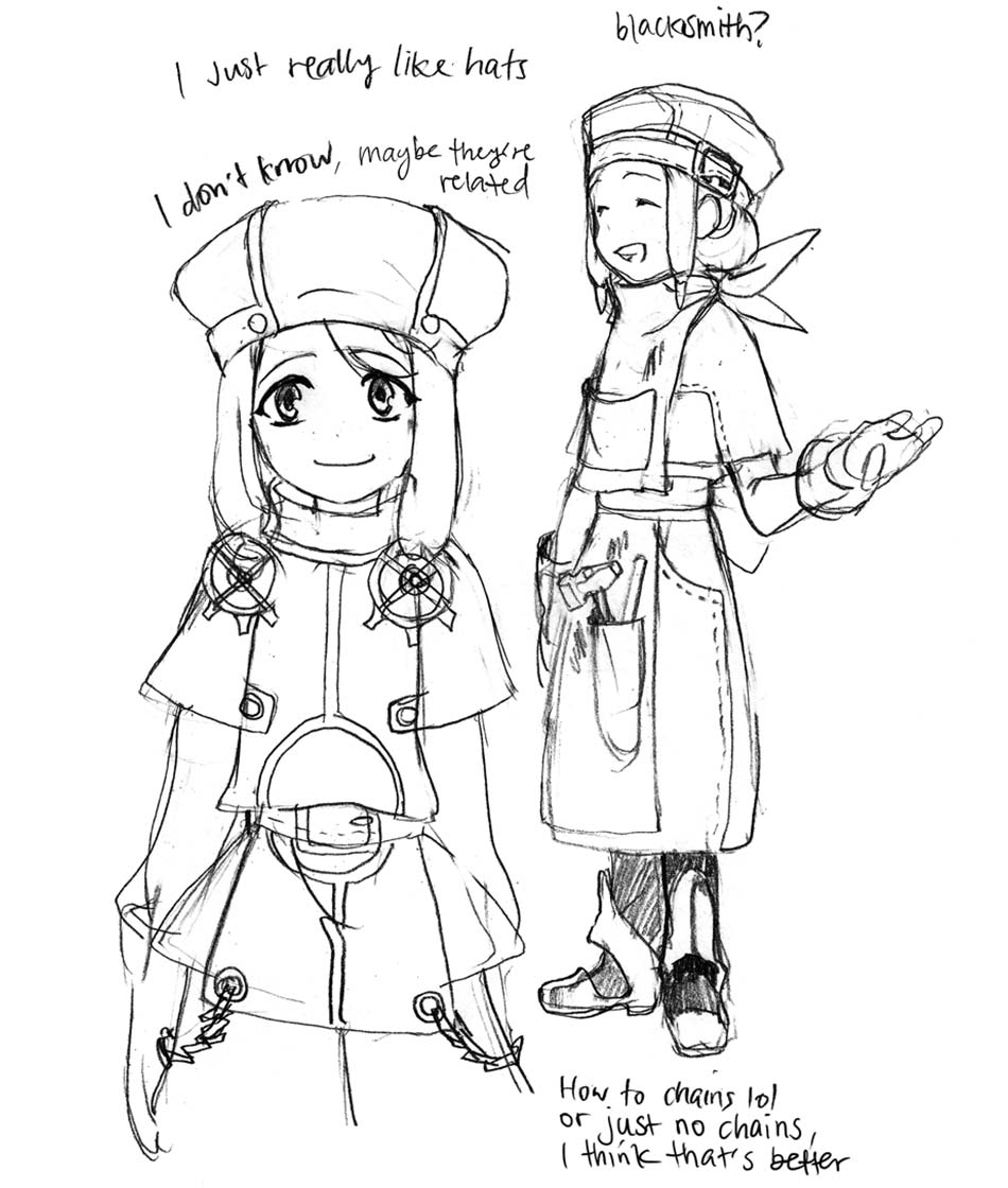 Seamstress Sketch from Cryamore