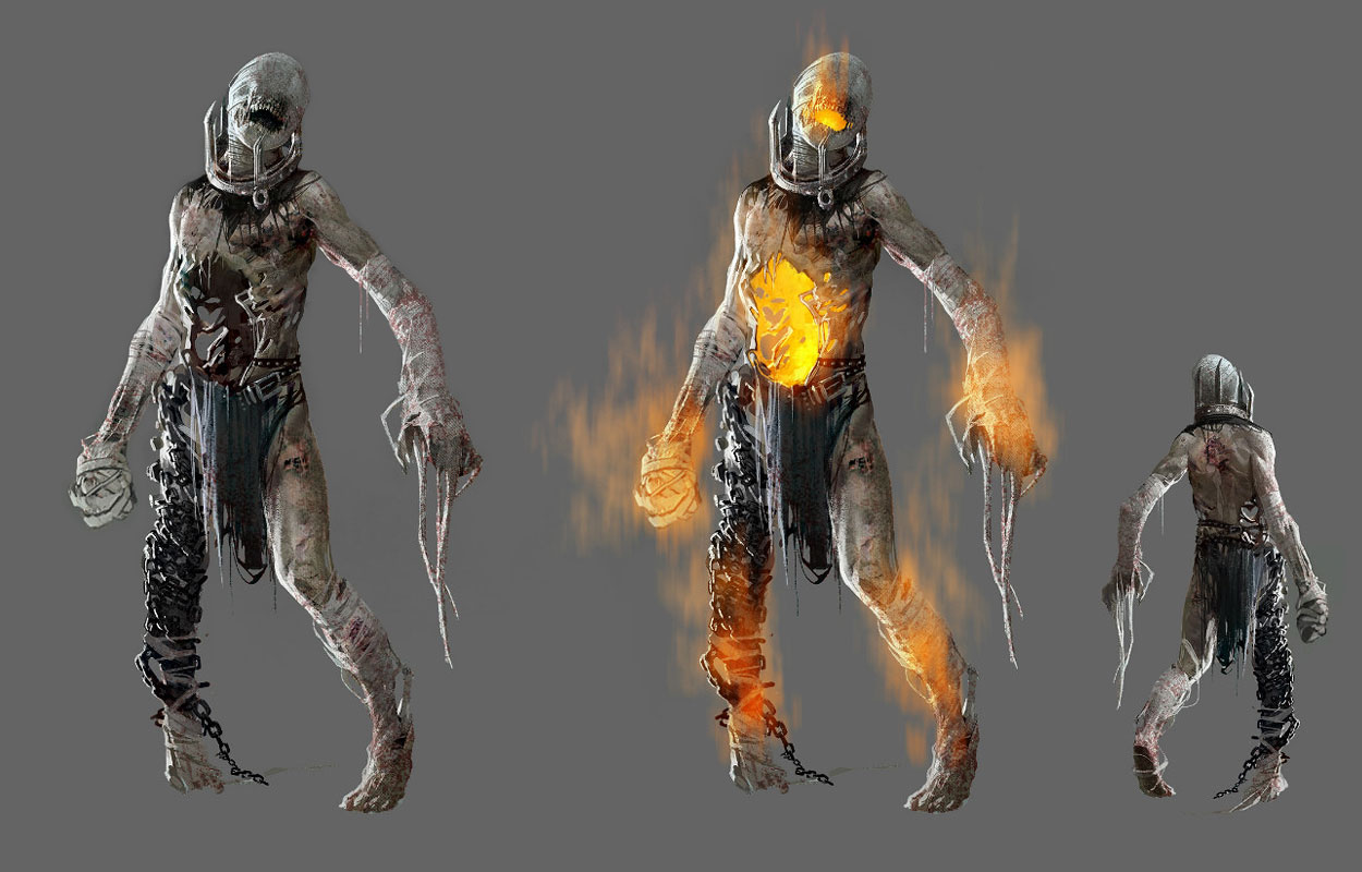 Bandaged Zombie Art from Dark Souls II