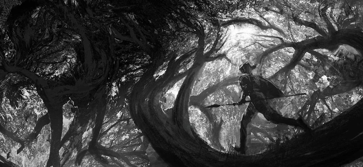 Forest Concept Art from Dark Souls II